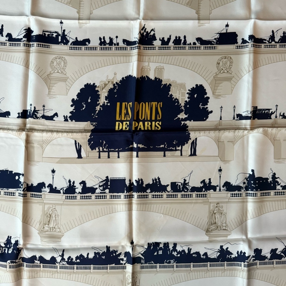 Hermes Les Ponts de Paris Silk Scarf - Picture 5 of 7